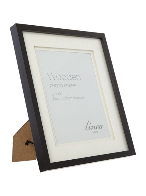 Image of Linea Black Wood Photo Frame 8 X 1