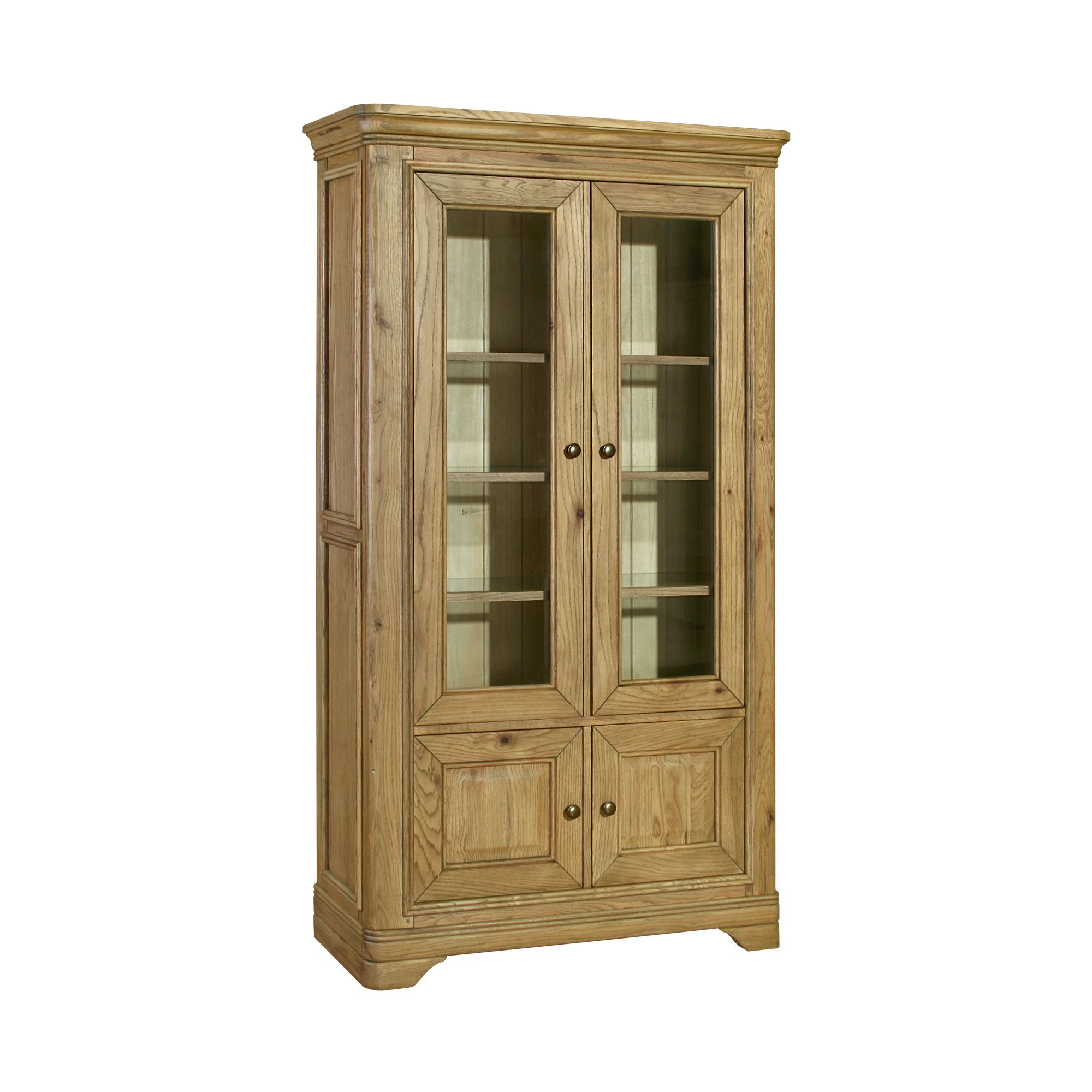 Kelburn Furniture Loire Display Cabinet in Light Oak Stain and Satin Lacquer at Tesco Direct