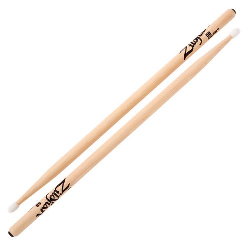 Image of Zildjian 5b Nylon Tip Hickory Anti-vibe Drumsticks - Pair