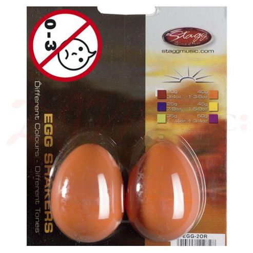 Image of Stagg Orange Plastic Egg Shakers