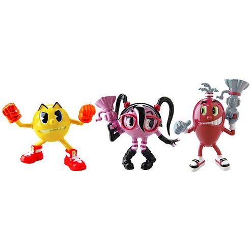 Image of Pac-man Ghostly Figures Triple Pack - Pac-man, Cylindria And Spiral