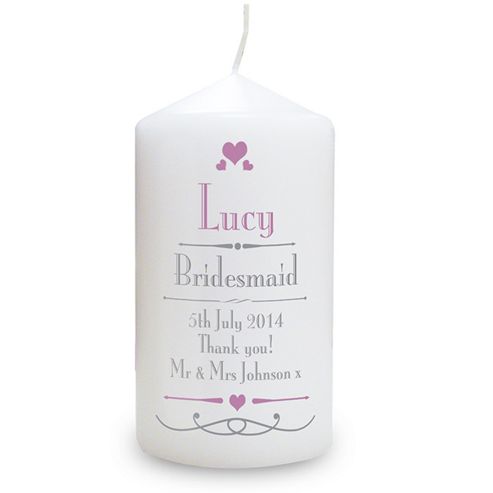 Image of Personalised Decorative Wedding Candle
