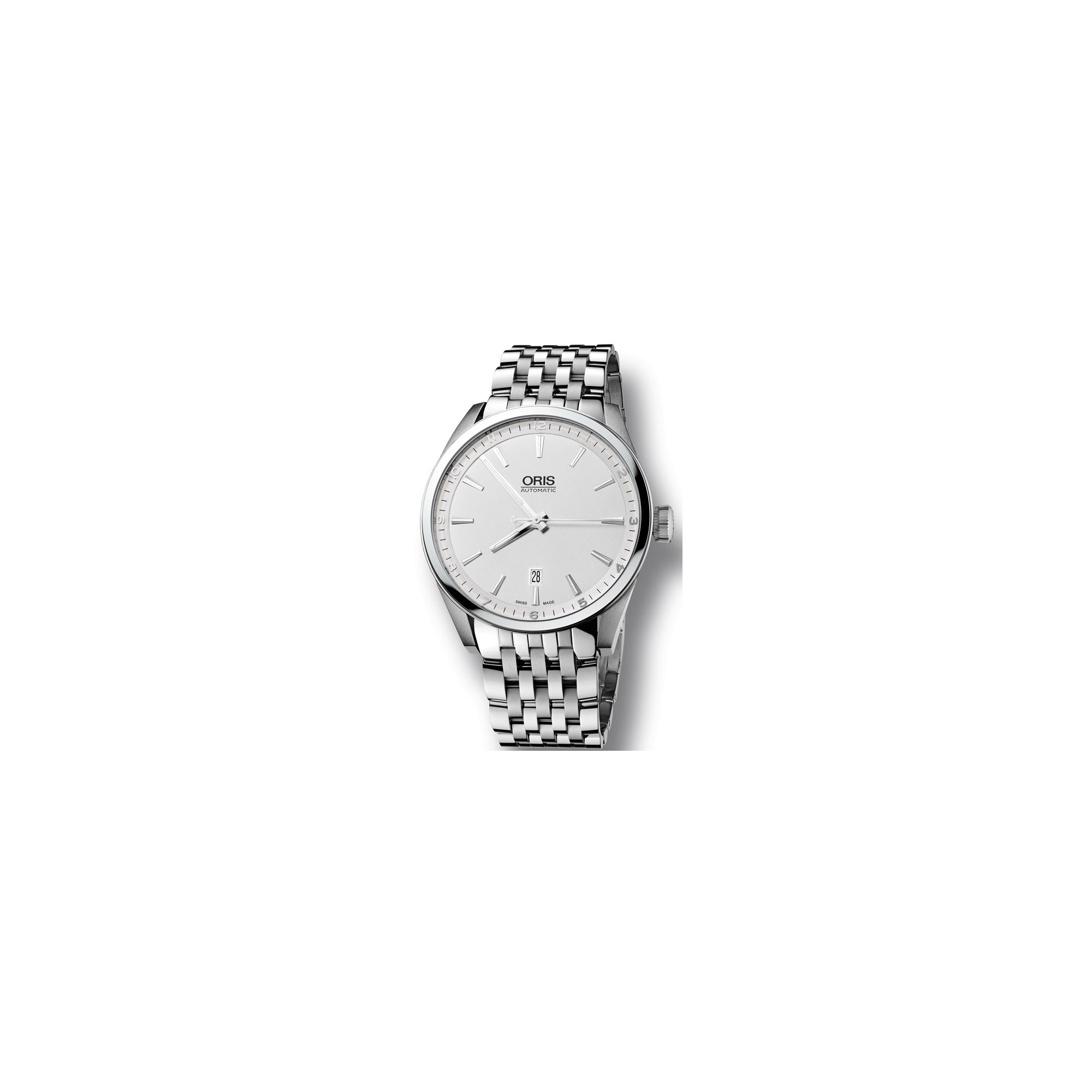 Oris Gents Artelier Silver Tone Bracelet Watch 73376424051MB at Tesco Direct