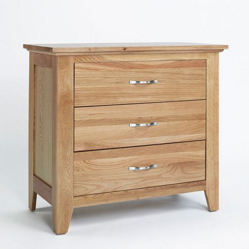 Image of Ametis Sherwood Oak Three Drawer Chest