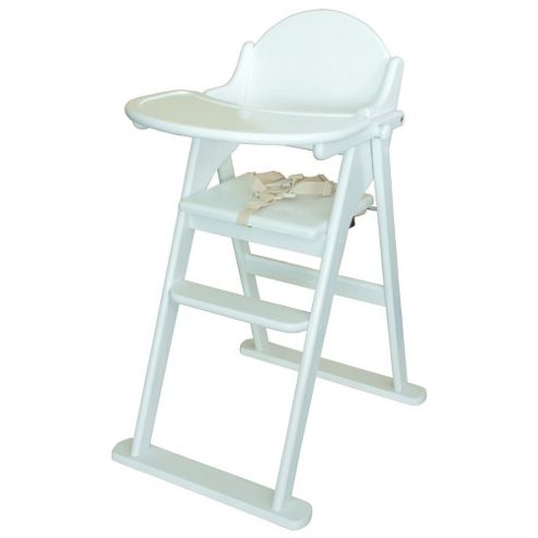 Image of East Coast Wooden Folding Highchair - White