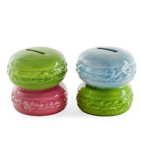 Image of Set Of Two French Macaron Savings Bank Money Boxes