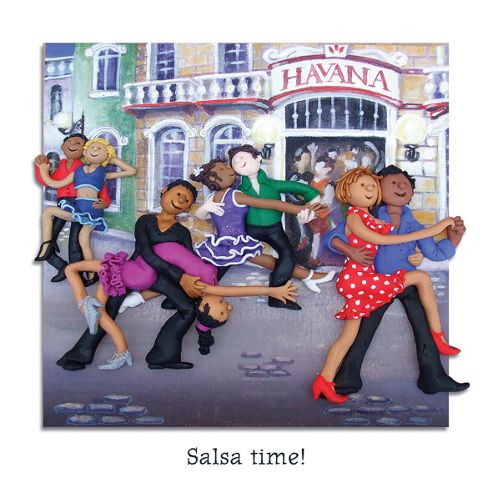 Image of Holy Mackerel Salsa Time Greetings Card