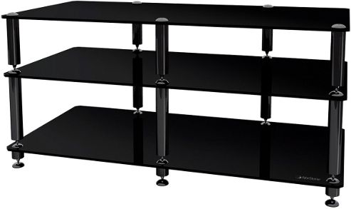 Image of Black Three Shelf Av Unit For Up To 50 Inch Screens