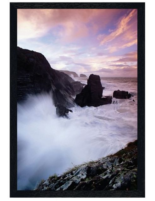 Image of Black Wooden Framed Irish Coastline Poster