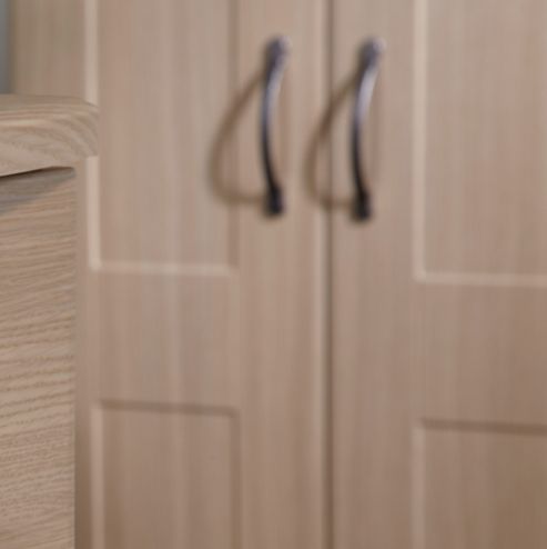 Image of Welcome Furniture Kingston Tall Wardrobe With 2 Drawers - Light Oak