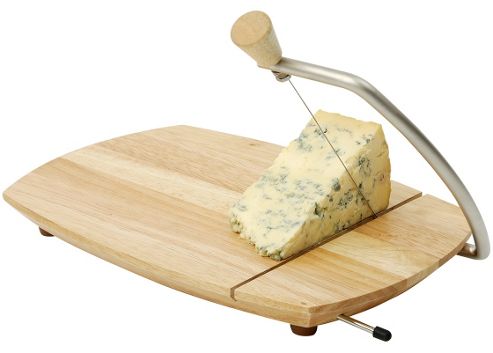 Image of T&g Woodware Ltd Scimitar Cheese Board With Wire Cutter