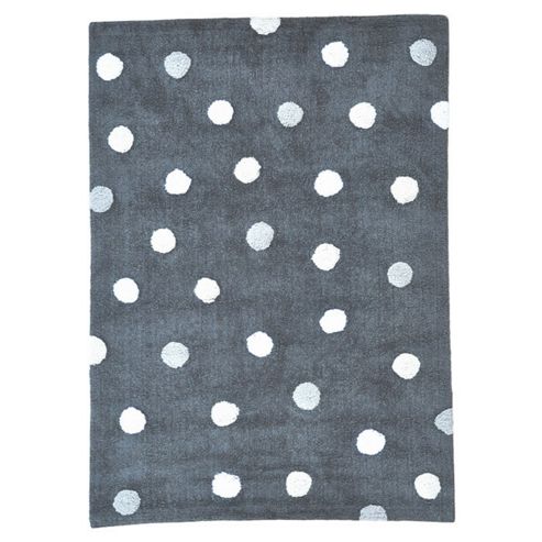 Image of Lorena Canals Topos Tricolor Grey Elephant Children's Rug - 120 Cm W X 160 Cm D (3 Ft 11 In X 5 Ft 3 In)