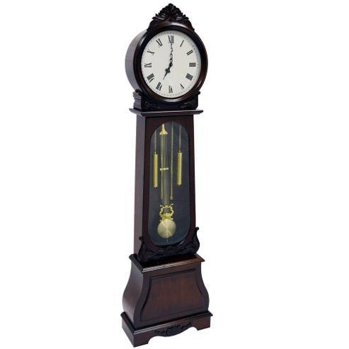 Image of Regal - Grandfather Clock With Chimes And Pendulum - Mahogany