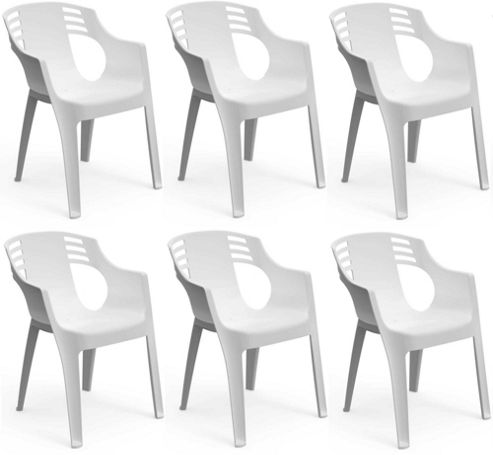 Image of Resol City Garden Outdoor / Indoor Designer Plastic Chair - White - X6