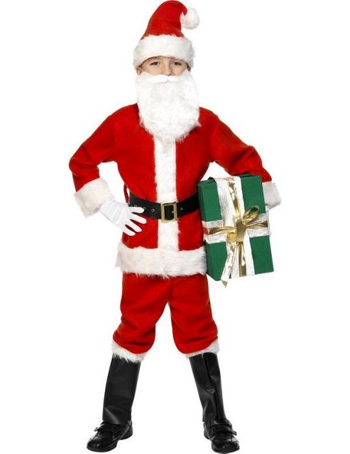 Image of Child Deluxe Santa Costume Small