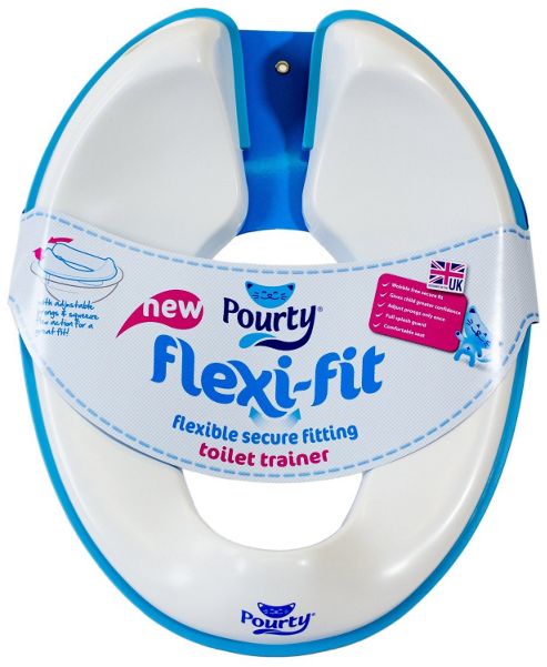 Image of Pourty Flexi-fit Toilet Trainer (white/ Blue)
