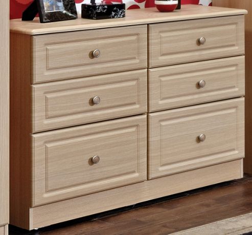 Image of Welcome Furniture Pembroke 6 Drawer Midi Chest - Light Oak