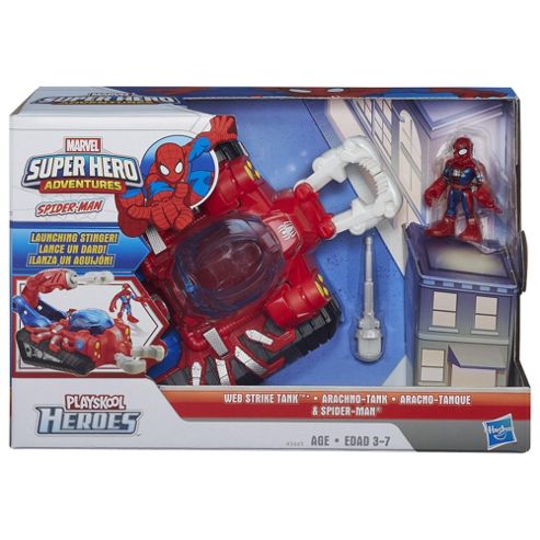 Image of Playskool Heroes Web Strike Tank With Spider-man Figure