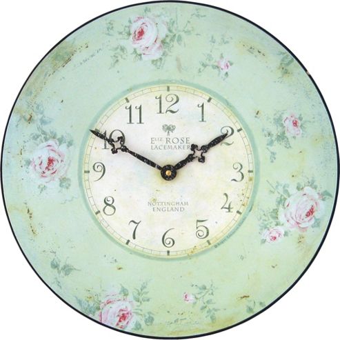 Image of Roger Lascelles Clocks Nottingham Lacemaker"s Rose Wall Clock