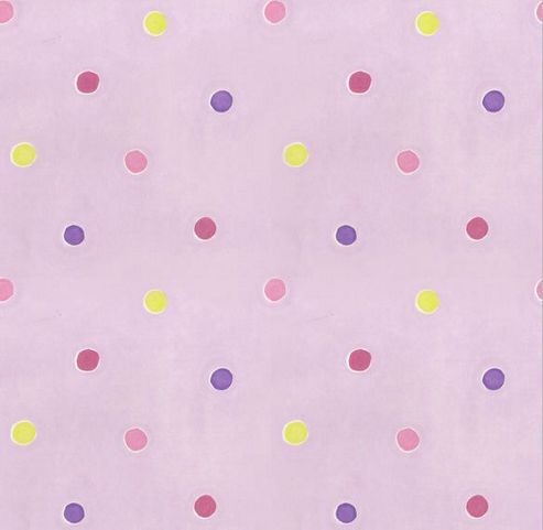 Image of Girls Bedroom Wallpaper - Pink Spots