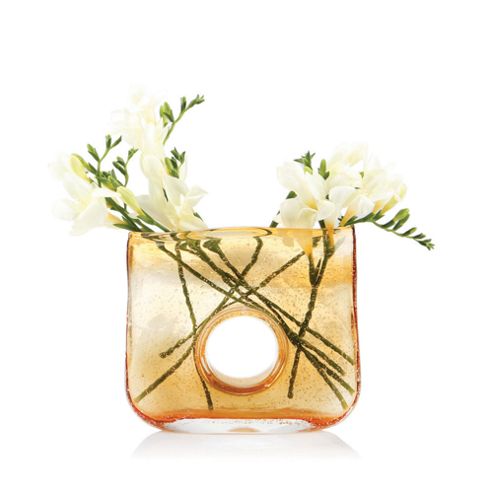 Image of Home Essence Bliss Rectangle Vase - Amber