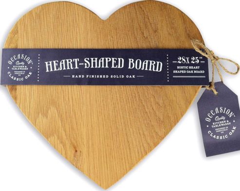 Image of Occasion Classic Oak Heart Shaped Chopping Board