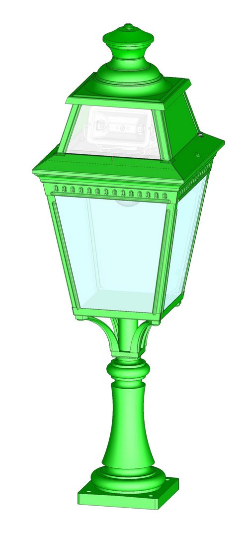 Image of Roger Pradier Avenue 3 No. 5 Bollard Light - Black