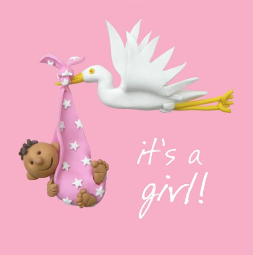 Image of Holy Mackerel New Arrival Girl Greetings Card