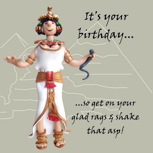 Image of Holy Mackerel Cleo Shake That Asp Greetings Card