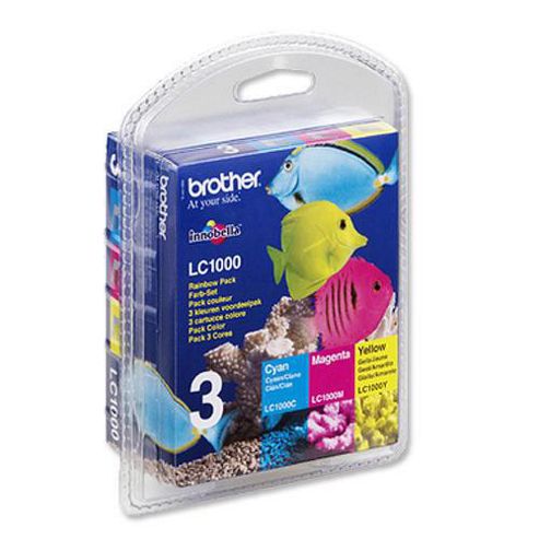 Image of Brother Lc-1000 Printer Ink Cartridge Multipack (cyan, Magenta, Yellow)