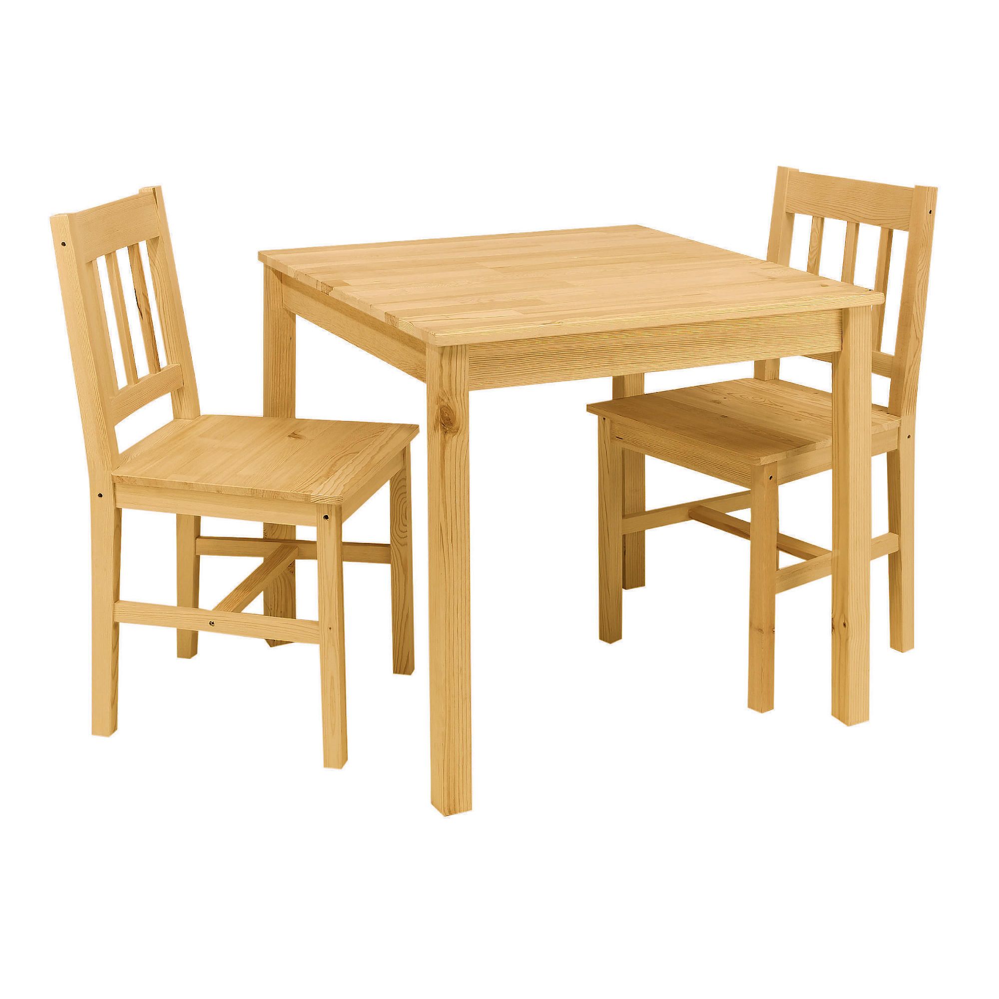 Pair Of Pine Chairs, Natural