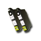 2 Chipped Compatible Epson Fox T1281 Black Ink Cartridges