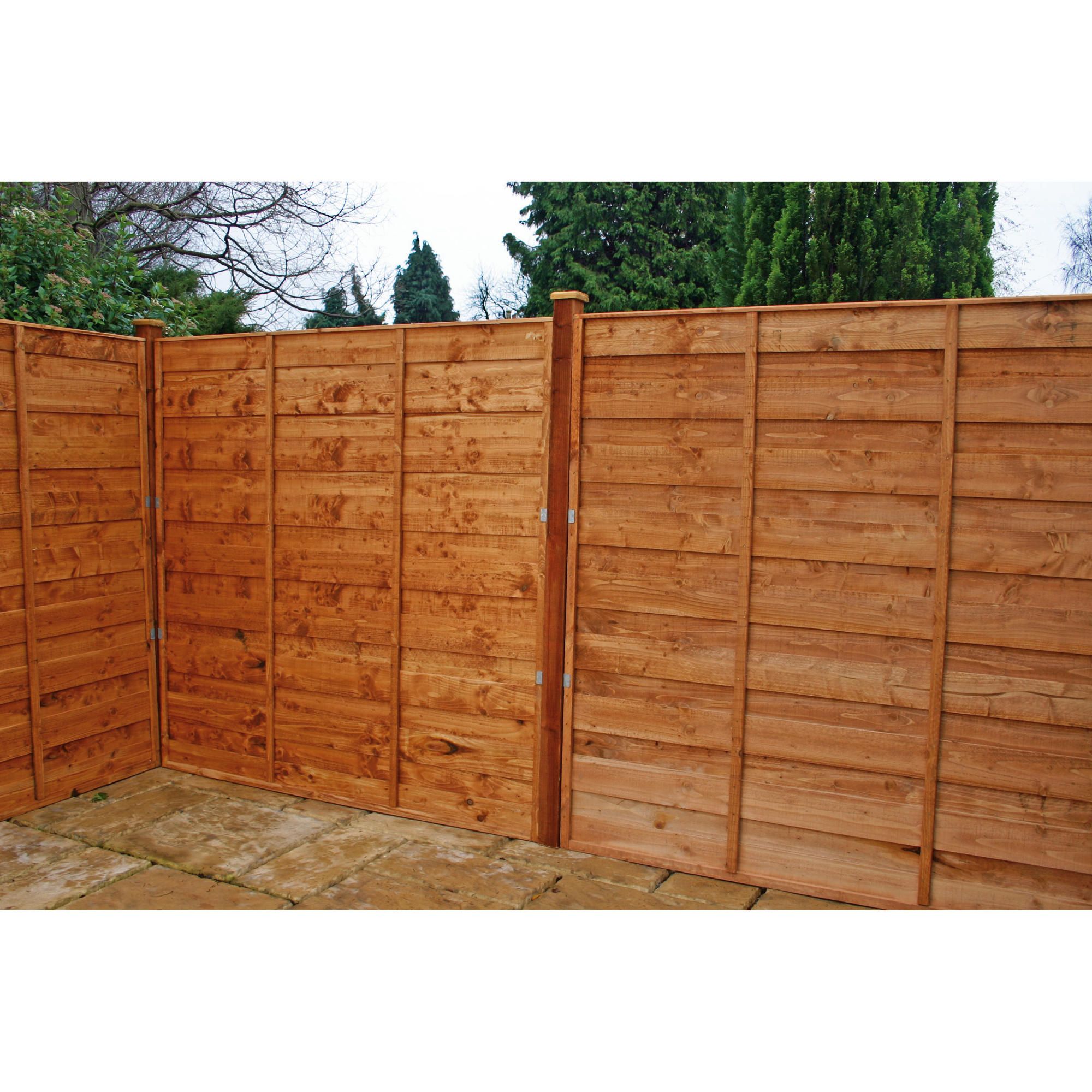 Waney Edge Horizontal Fencing x3