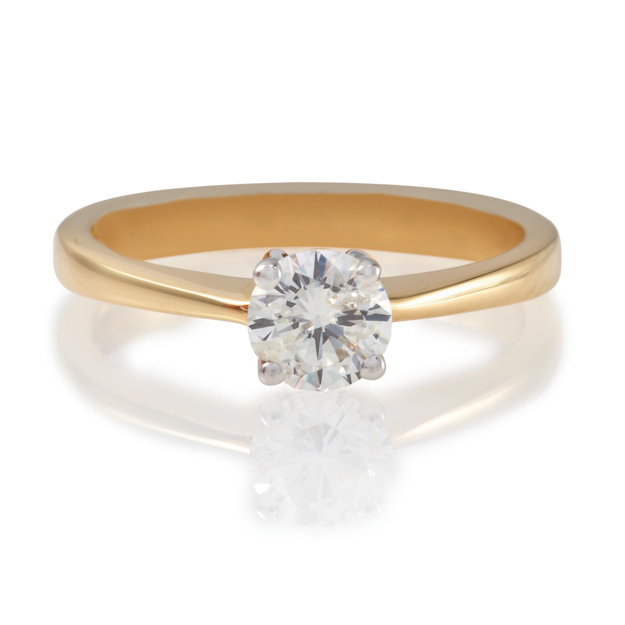 18ct Gold 1/2ct Diamond Solitaire Ring, N at Tesco Direct