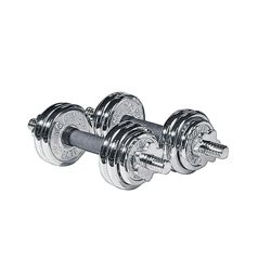 York Fitness 15kg Chrome Dumbbell Set in Case