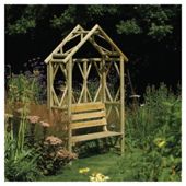 Rowlinson Rustic Seat Arbour