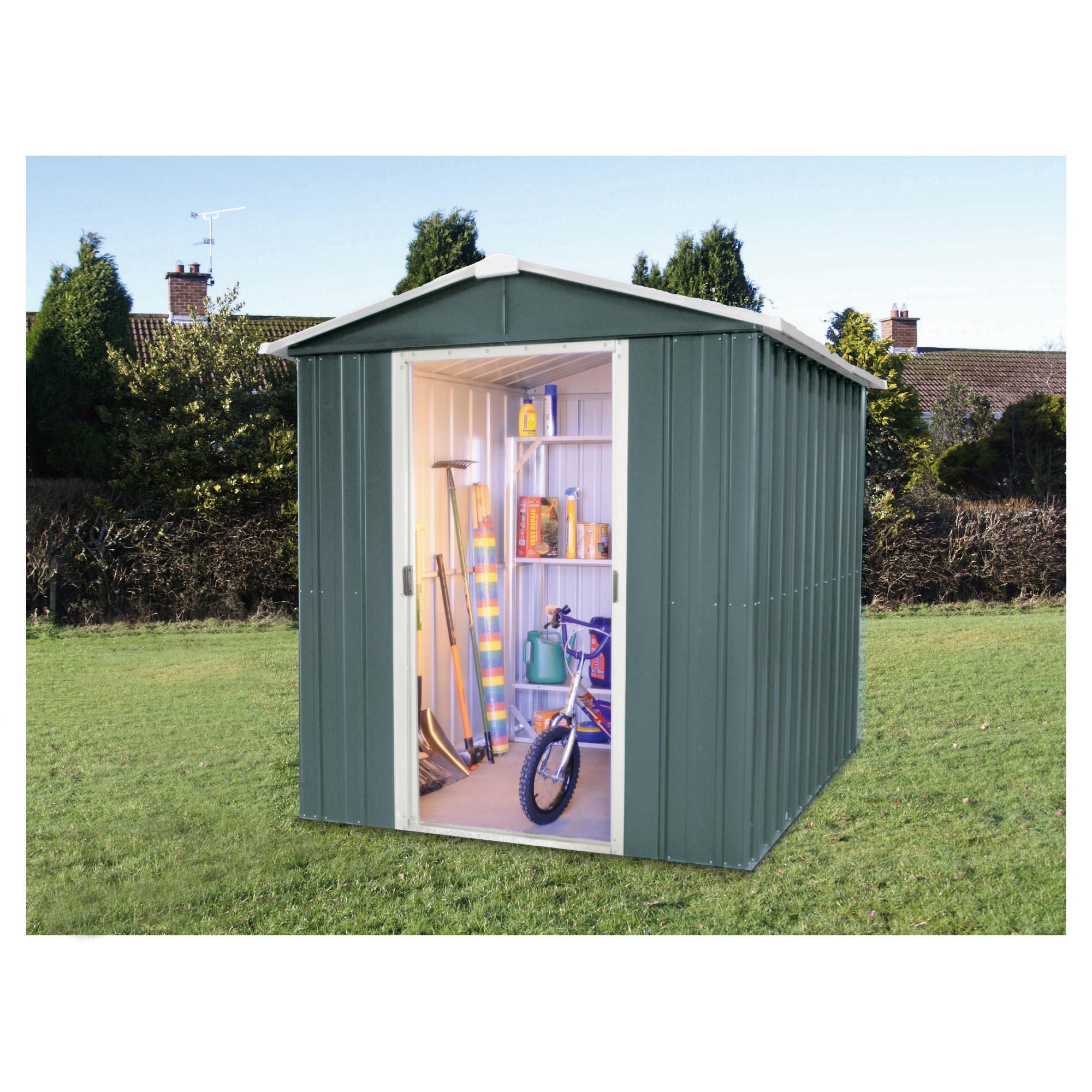Yardmaster 6 1x7 5 Titan Metal Apex Shed With Floor Support Frame