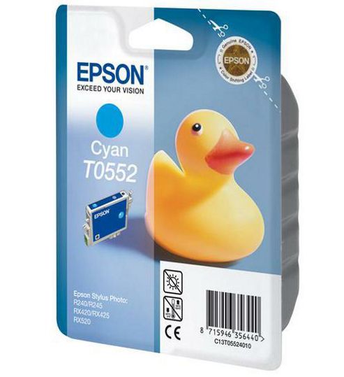 Image of Epson T0552 Printer Ink Cartridge - Cyan