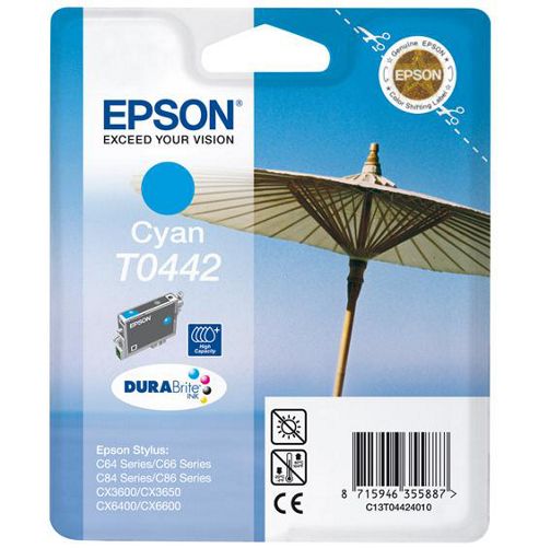 Image of Epson T0442 Printer Ink Cartridge - Cyan (c64/84)