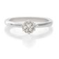 9ct White Gold 25Pt Diamond Invisible Set Ring, P