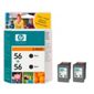 HP 56 Printer Ink Cartridge Twin Pack - Black (C9502AE)