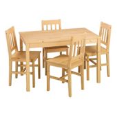 Pine large dining table & 4 chairs