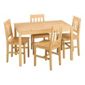 Pine large dining table & 4 chairs