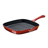 Professional Cast Iron Griddle Pan Red