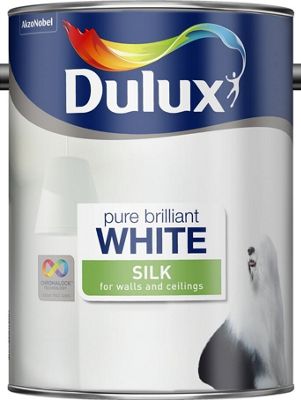 image 1 of Dulux White Silk Emulsion 5Ltr