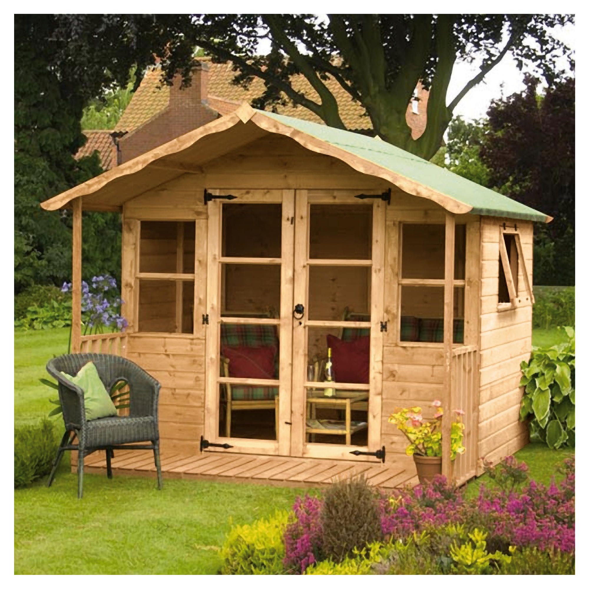 10 x 8 Summerhouse with Veranda at Tesco Direct