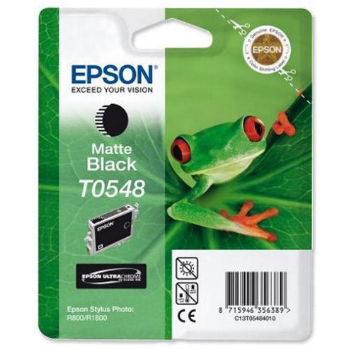 Image of Epson T0548 Ink Cartridge For Stylus R800/r1800 Printers - Matte Black