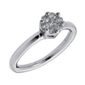 9ct White Gold 1/4ct Diamond Invisible Set Ring, N