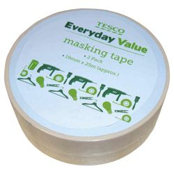 Tesco Value Masking Tape Twin Pack