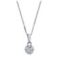 9ct White Gold 1/4ct Diamond Invisible Set Pendant